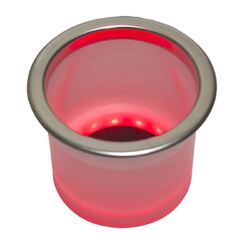 Drink Holder Recessed Stainless Steel With Red Led 92mm