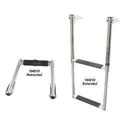 BLA Telescopic Boarding Ladder - Fold Down 2 Step Stainless Steel