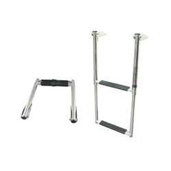 Bla Telescopic Boarding Ladder - Fold Down 3 Step Stainless Steel