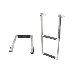 Bla Telescopic Boarding Ladder - Fold Down 3 Step Stainless Steel