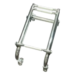 Marine Town - Folding Telescopic Ladder Transom Mount 3 Step Stainless Steel