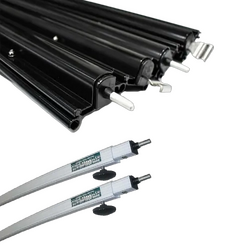 Aussie Traveller Anti-Flap Kit Short Black & 2X Aussie Traveller Curved Roof Rafter CRR-2 White