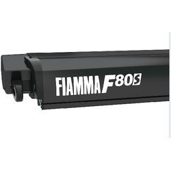 Fiamma F80s 425 Deep Black Awning - Royal Grey Canopy. 07831F01R