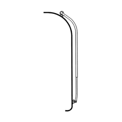 Carefree Awning Hardware Bent Top & Straight Leg Curved White