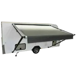 Carefree Fiesta Triple Black Shale Fade Awning Only 18' - Fo186E4Ehm