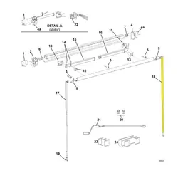 Carefree Freedom Awning R/H Vertical Support Leg (Used w/ 3.0m & Up) - R001654-102