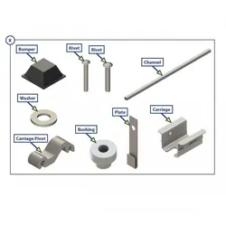 Lippert Solera Awning Parts - Inner Rafter Kit + Elbow Slider Kit (K) - Pc Black. 798881