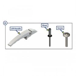 Lippert SOLERA Awning Parts - Lift Handle (M) - PC White. 798884