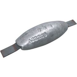 Anode Alloy Block Elliptical With Strap 210mm x 75mm x 40mm