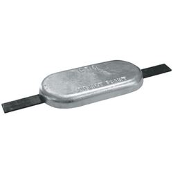 Zinc Block Anode Oval With Strap 305mm x 150mm x 32mm