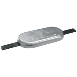 Zinc Block Anode Oval With Strap 175mm x 77mm x 33mm
