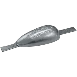 Zinc Block Anode Elliptical With Strap 215mm x 75mm x 40mm