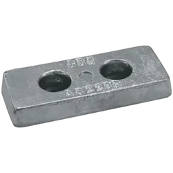 Zinc Block Anode Rectangular Bolt on 145mm x 68mm x 18mm