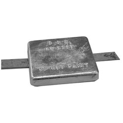 Zinc Block Anode Square With Strap 155mm x 155mm x 25mm
