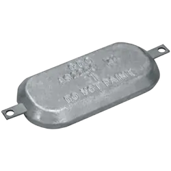 Zinc Block Anode Oval With Strap Riviera AM 300 x 150 x 35mm