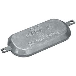 Zinc Block Anode Oval With Strap Riviera AM 200 x 150 x 32mm