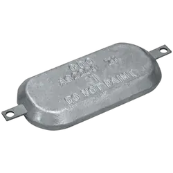 Zinc Block Anode Oval With Strap Riviera AM 200 x 150 x 32mm