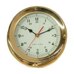 Marine Town - Clock Brass Plain 116mm Base