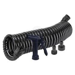 Hose Deck Wash Black 7.5m x 3/8 ID Snap-on Included Nozzle & 3/4 BSP Tails