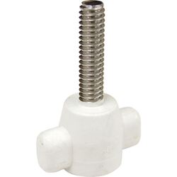 Canopy Wing Bolt Nylon With 1/4" Unc Stainless Steel Thread White - Pack Of 10