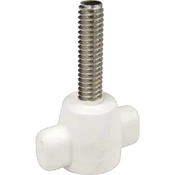 Canopy Wing Bolt Nylon With 1/4" Unc Stainless Steel Thread White - Pack Of 10