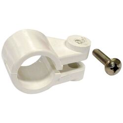 Canopy Tube clamp & Nut 25mm White