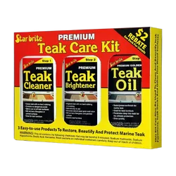 Starbrite Premium Teak Care Kit 473Ml Bottles