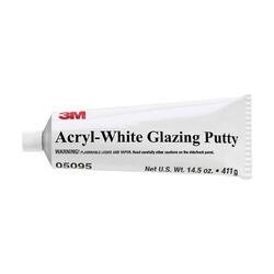 3M Acryl-White Glazing Putty Tube 411g