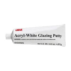 3M Acryl-White Glazing Putty Tube 411G