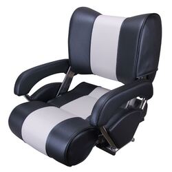Relaxn Seat Deluxe Tasman Series Grey Carbon / White With Arm Rest