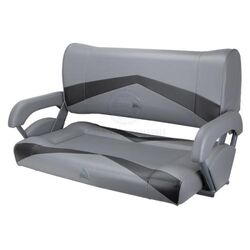 Relaxn Seat Console Double Flip Back Dark Grey / Black Carbon