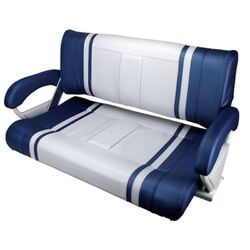 Relaxn Console Series Seat - Double Flip Back Silver Carbon/Blue Carbon Texture