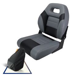 Relaxn Seat Deluxe Bay Grey/Black Carbon & Premium Grey Seat Cover