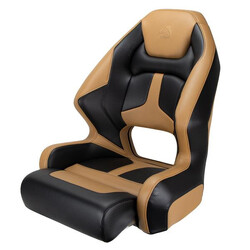 Relaxn Mako Premium Boat Seat Black Carbon & Tan