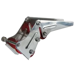 Stainless Steel Hinged Bow Roller Black Roller 245mm x 135mm