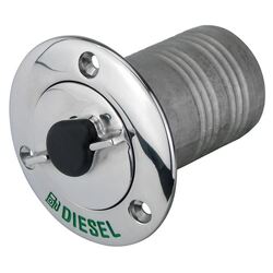 316 Stainless Steel Lockable Diesel Deck Filler - 1 ½” NPS