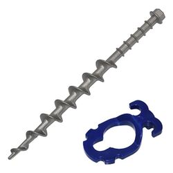 Large Alloy Screw In Peg with ABS Guyrope Holder Clip. PEG-A-29