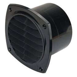 Vent Flush - Black Abs With Collar Suits 102mm Hose