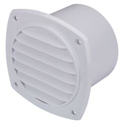 Vent Flush - White Abs With Collar Suits 102mm Hose