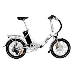 eTourer F2 Folding E-Bike Step-Through Model Polar White