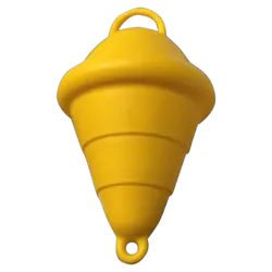 Buoy Polyethylene 375mm Yellow Hollow With Handle