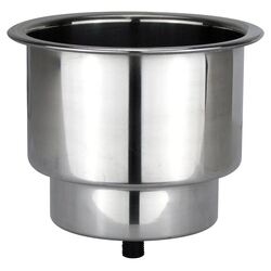 Drink Holder Recessed/ Stepped Stainless Steel Includes Drain