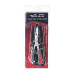 Jarvis Walker Pro Series Straight Pliers with Braid Cutters Stainless Steel