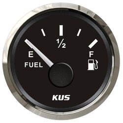 KUS Fuel Gauge Nmea2000 52mm Black Chrome Bezel