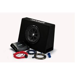 Kicker 44KKP210 - 10" Slim Enclosure + Amp + Wiring Kit