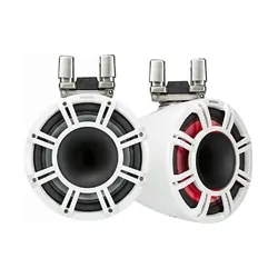 Kicker Marine 11" LED Wakeboard Tower Speakers (White)