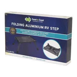 Coast To Coast Folding Aluminum RV Step (220kg Capacity)