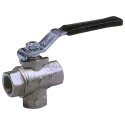 Ball Valve T/PORT 3/8" BSP CP Brass