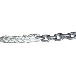 Anchor Rope & Chain - 12mm 3 Strand 50m Spliced To 10m x 6mm Chain