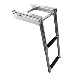 Relaxn 2 Step Stainless Steel Tele Ladder With Catch